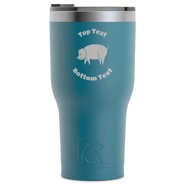 Custom Barbeque RTIC Tumbler - Dark Teal - Laser Engraved - Single-Sided (Personalized)
