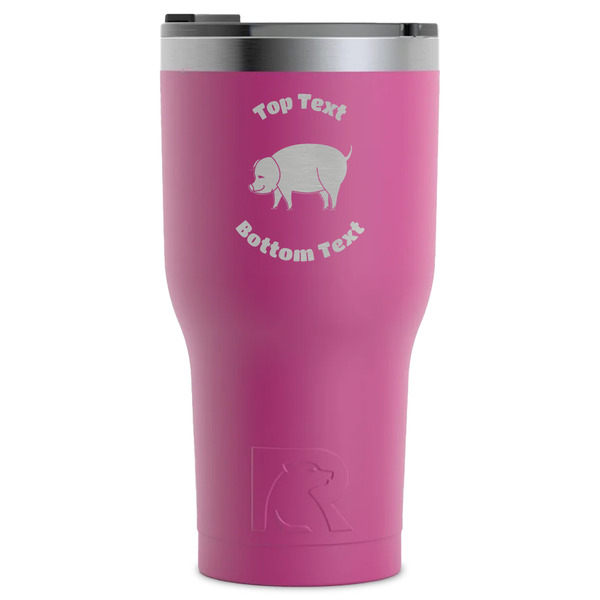Custom Barbeque RTIC Tumbler - Magenta - Laser Engraved - Single-Sided (Personalized)