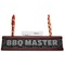Barbeque Red Mahogany Nameplates with Business Card Holder - Straight