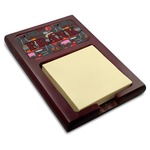 Barbeque Red Mahogany Sticky Note Holder (Personalized)