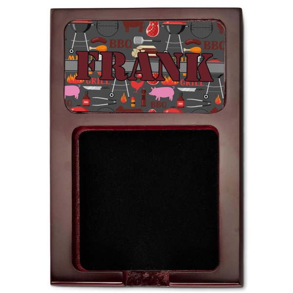 Barbeque Red Mahogany Sticky Note Holder - Flat