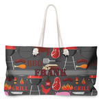 Barbeque Large Tote Bag with Rope Handles (Personalized)