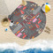Barbeque Round Beach Towel Lifestyle