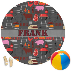 Barbeque Round Beach Towel (Personalized)