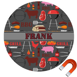 Barbeque Round Car Magnet - 10" (Personalized)