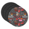 Barbeque Round Rubber Backed Coasters - Set of 4 (Personalized)