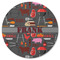 Barbeque Round Rubber Backed Coaster (Personalized)