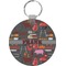 Barbeque Round Plastic Keychain (Personalized)