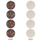 Barbeque Round Linen Placemats - APPROVAL Set of 4 (single sided)