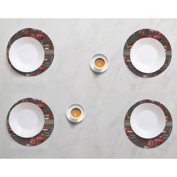 Barbeque Round Linen Placemats - LIFESTYLE (set of 4)
