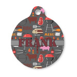 Barbeque Round Pet ID Tag - Small (Personalized)