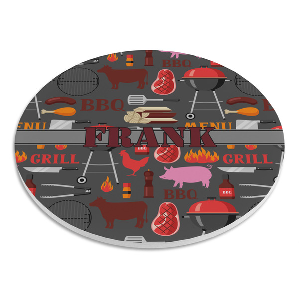 Barbeque Round Stone Trivet - Angle View