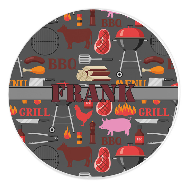 Custom Barbeque Round Stone Trivet (Personalized)