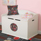 Barbeque Round Wall Decal on Toy Chest