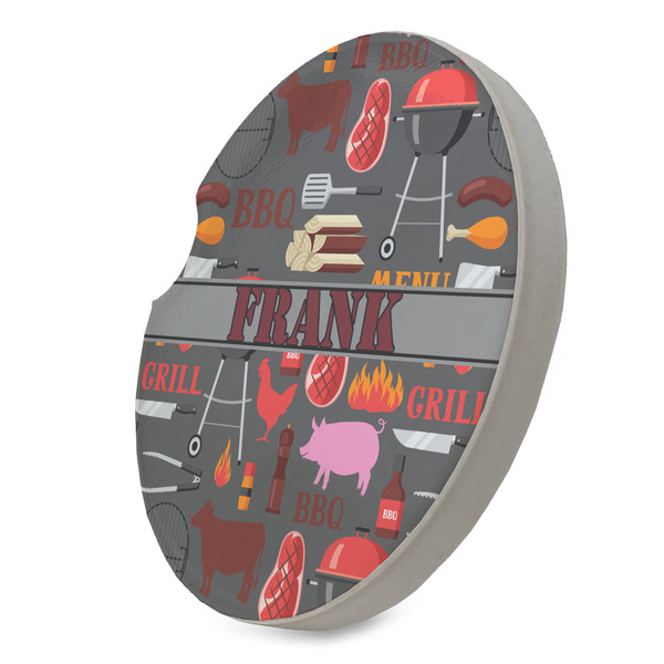 Barbeque Sandstone Car Coaster - STANDING ANGLE