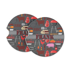 Barbeque Sandstone Car Coasters (Personalized)