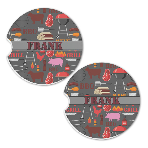 Barbeque Sandstone Car Coasters - Set of 2