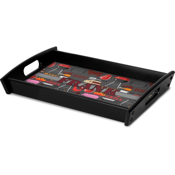 Barbeque Serving Tray Black - Corner