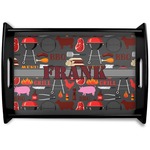 Barbeque Black Wooden Tray - Small (Personalized)