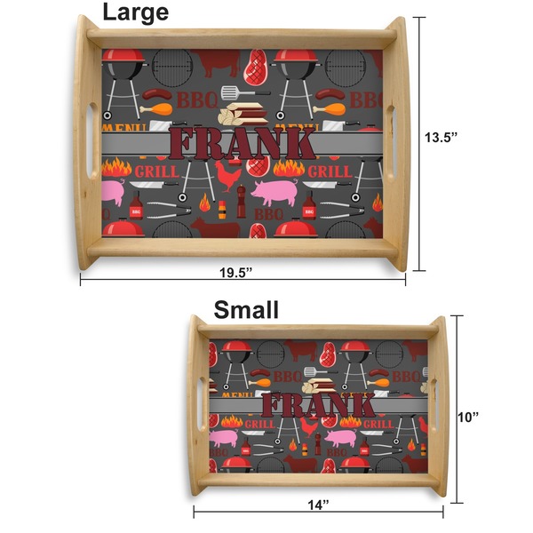 Barbeque Serving Tray Wood Sizes