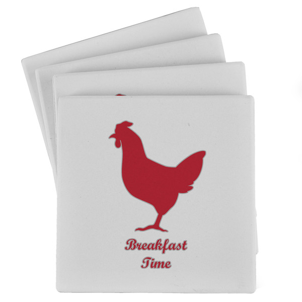 Custom Barbeque Absorbent Stone Coasters - Set of 4 (Personalized)