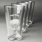 Barbeque Set of Four Engraved Pint Glasses - Set View