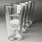 Barbeque Pint Glasses - Engraved (Set of 4) (Personalized)
