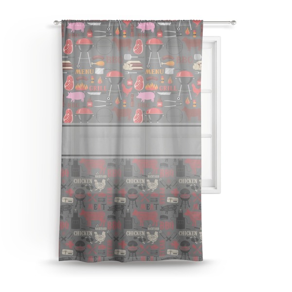 Custom Barbeque Sheer Curtain - 50"x84"