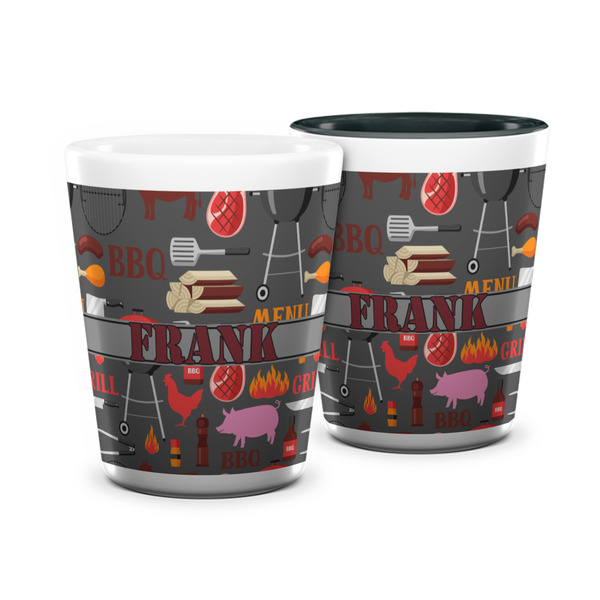 Custom Barbeque Ceramic Shot Glass - 1.5 oz (Personalized)