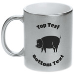 Barbeque Metallic Silver Mug (Personalized)