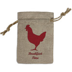 Barbeque Small Burlap Gift Bag - Front (Personalized)