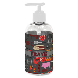Barbeque Plastic Soap / Lotion Dispenser (8 oz - Small - White) (Personalized)