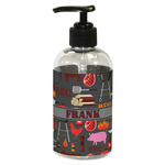 Barbeque Plastic Soap / Lotion Dispenser (8 oz - Small - Black) (Personalized)