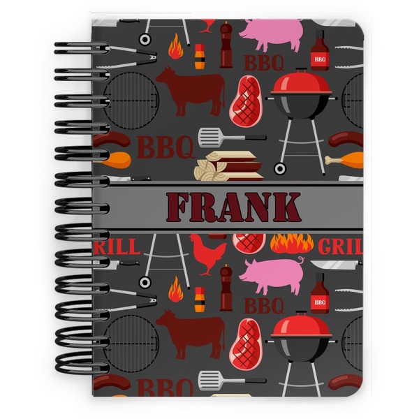 Custom Barbeque Spiral Notebook - 5x7 w/ Name or Text
