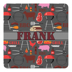 Barbeque Square Decal - Small (Personalized)