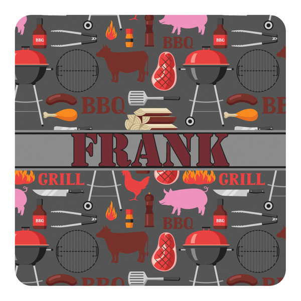 Custom Barbeque Square Decal - XLarge (Personalized)