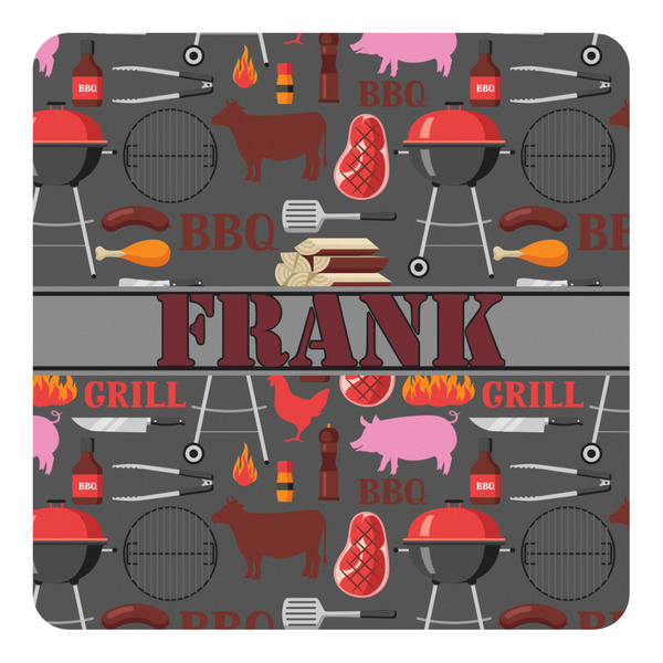 Custom Barbeque Square Decal - Medium (Personalized)
