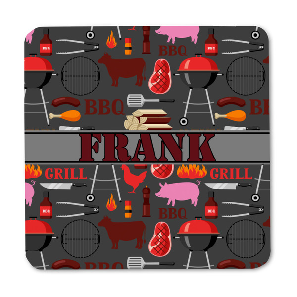 Barbeque Square Fridge Magnet - FRONT