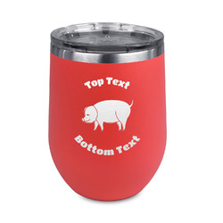 Barbeque Stemless Stainless Steel Wine Tumbler - Coral - Double Sided (Personalized)