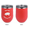 Barbeque Stainless Wine Tumblers - Coral - Single Sided - Approval