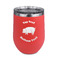 Barbeque Stainless Wine Tumblers - Coral - Single Sided - Front