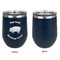 Barbeque Stainless Wine Tumblers - Navy - Single Sided - Approval