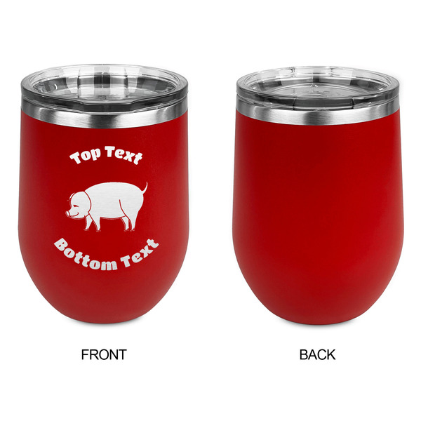 Barbeque Stainless Wine Tumblers - Red - Single Sided - Approval