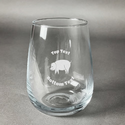 Barbeque Stemless Wine Glass (Single) (Personalized)