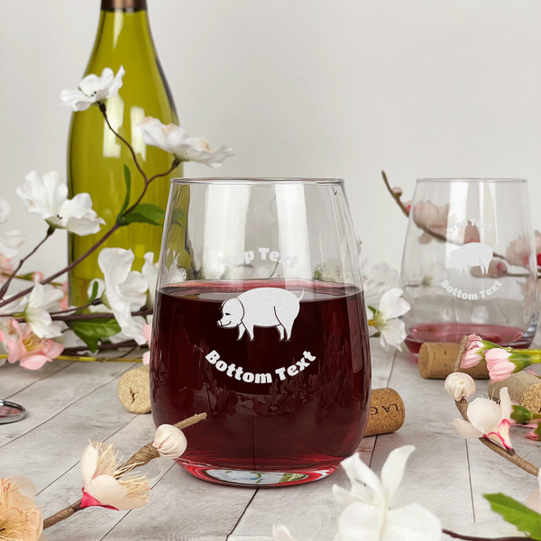 Barbeque Stemless Wine Glass - In Context