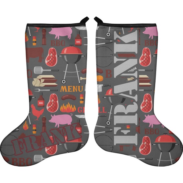 Custom Barbeque Holiday Stocking - Double-Sided - Neoprene (Personalized)