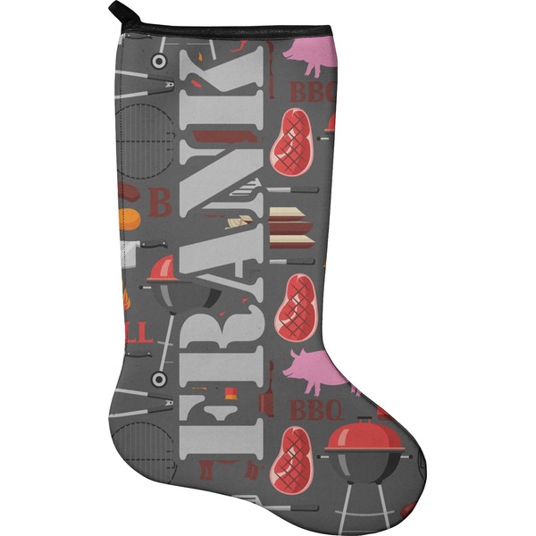 Custom Barbeque Holiday Stocking - Neoprene (Personalized)