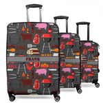 Barbeque 3 Piece Luggage Set - 20" Carry On, 24" Medium Checked, 28" Large Checked (Personalized)