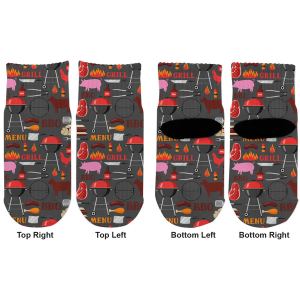 Barbeque Toddler Ankle Socks - Double Pair - Front and Back - Apvl