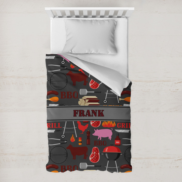 Custom Barbeque Toddler Duvet Cover w/ Name or Text